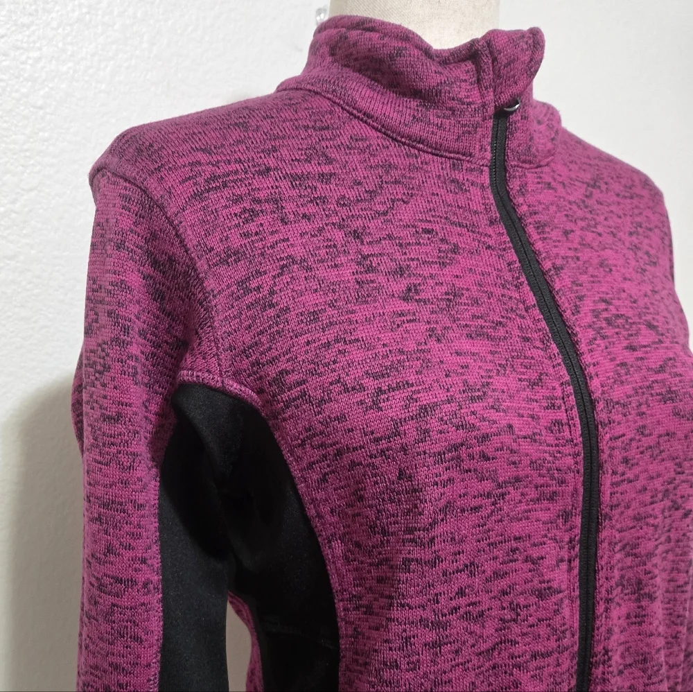 MARC NEW YORK Magenta And Black Zip-Up Activewear Jacket Size Small - Picture 3 of 16